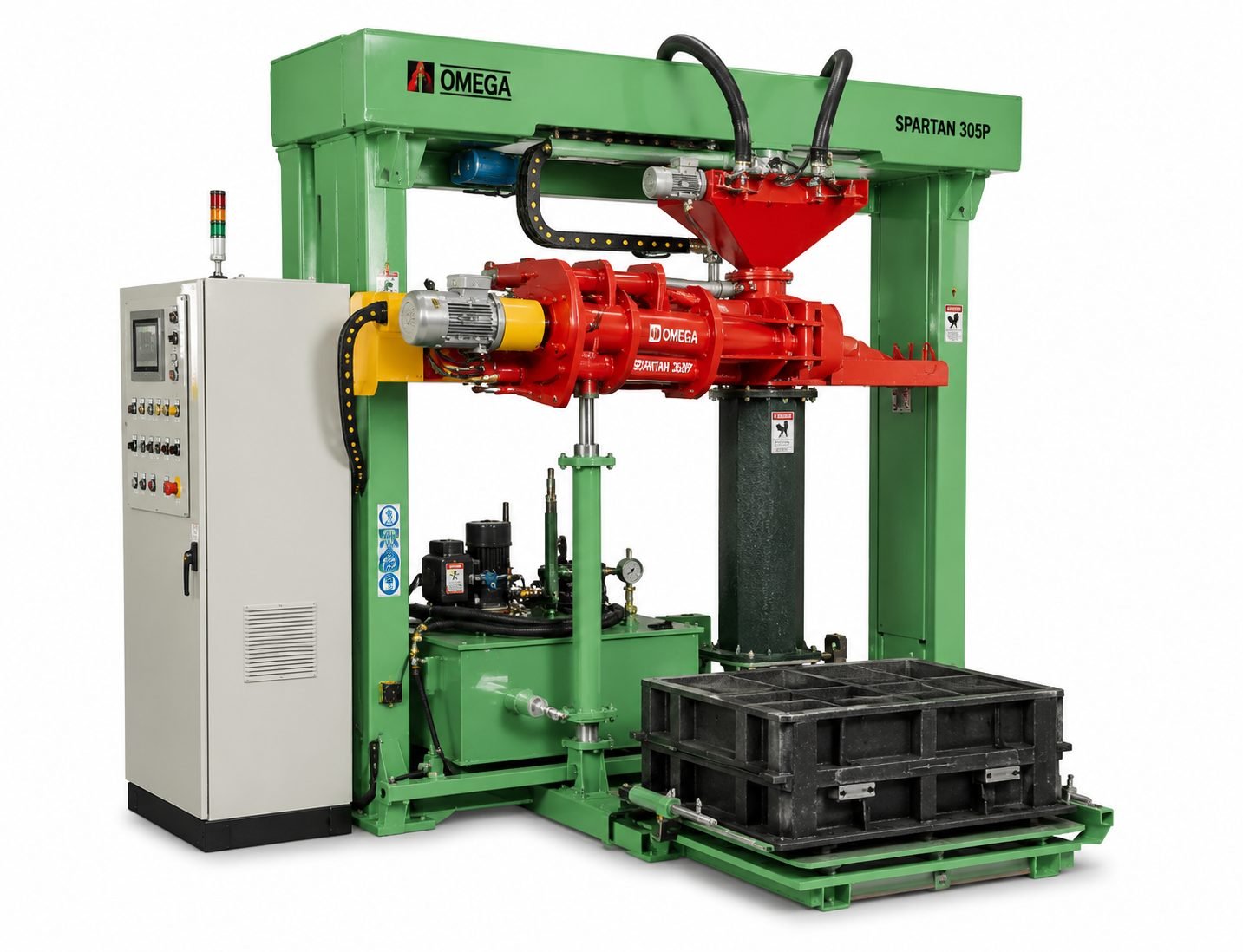 OMEGA Spartan 305P continuous no-bake sand mixer, the model used at Shah Precicast